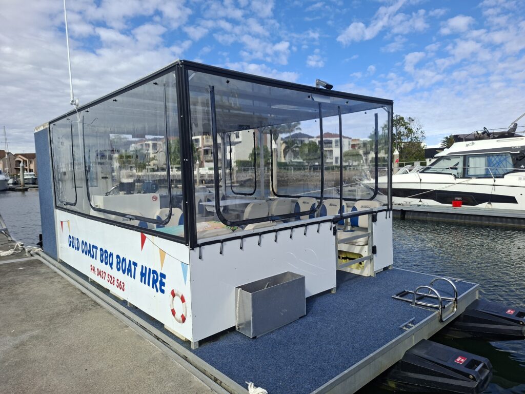 Sandy Toes with clear weather proof blinds